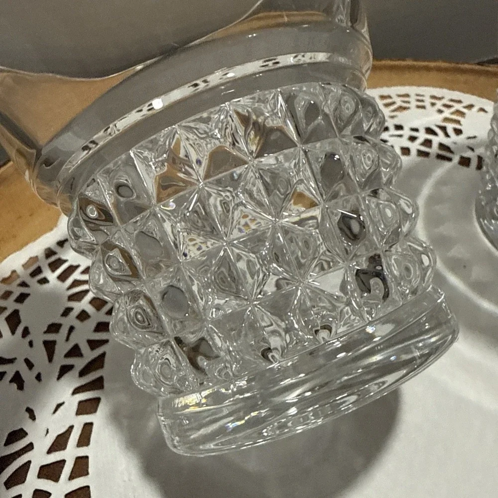 Bohemia 24% Lead Crystal Whisky Old Fashioned Tumblers Glasses Set of 2 Czech